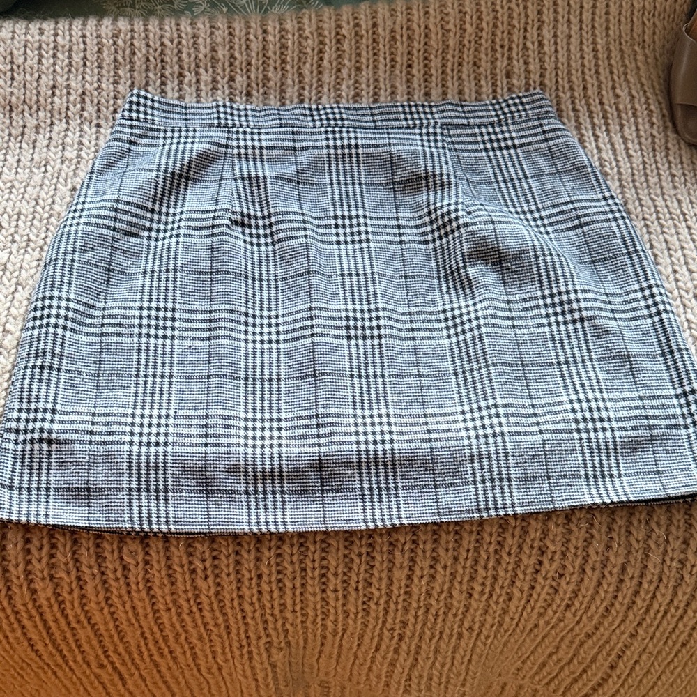 Classic Gray Plaid Women's Skirt